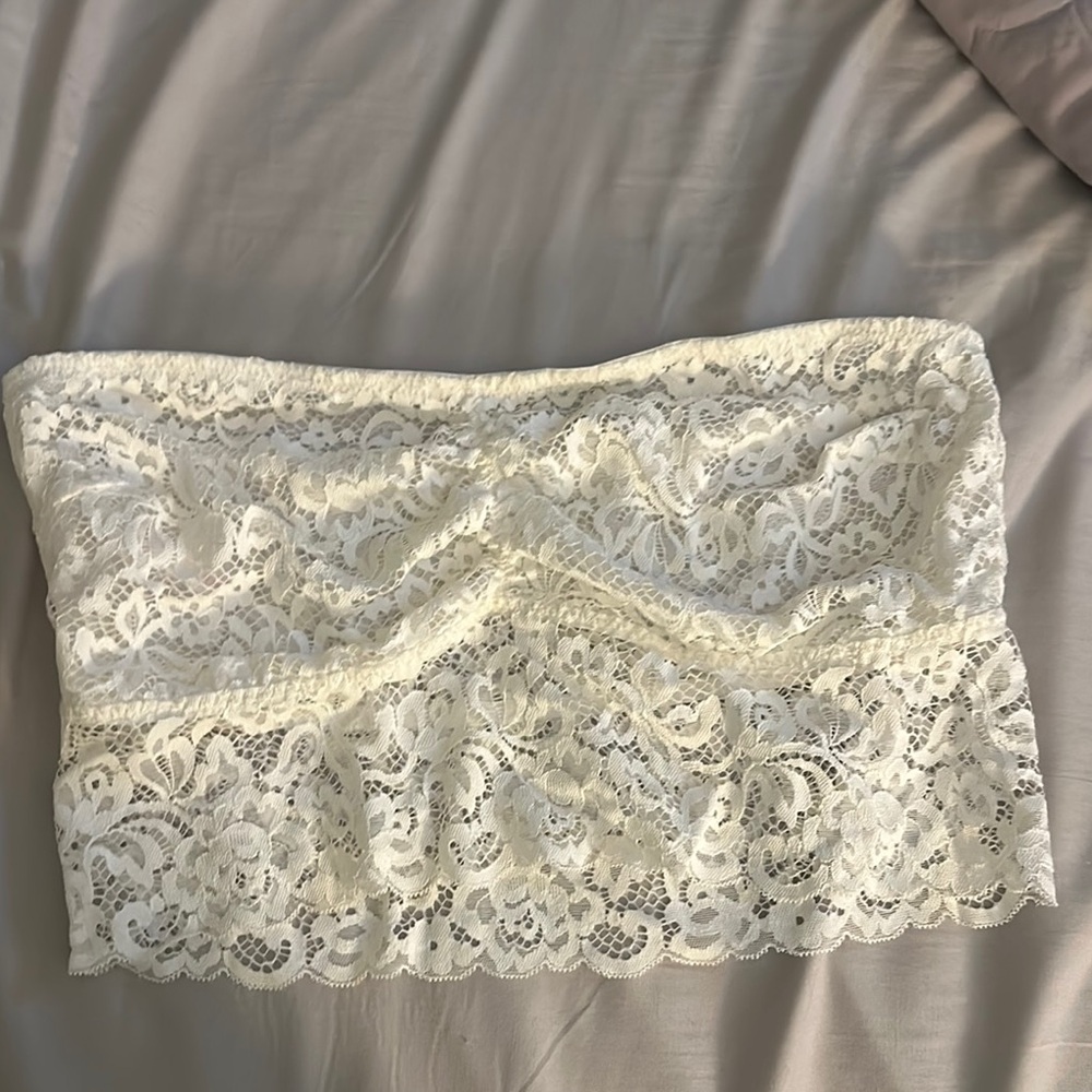 Xhilaration White Lace Bandeau Bra